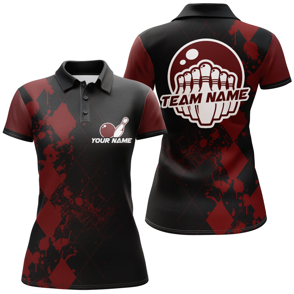 Custom Bowling Shirts For Women Bowling Team League Jersey Bowling Polo Shirts BDT217