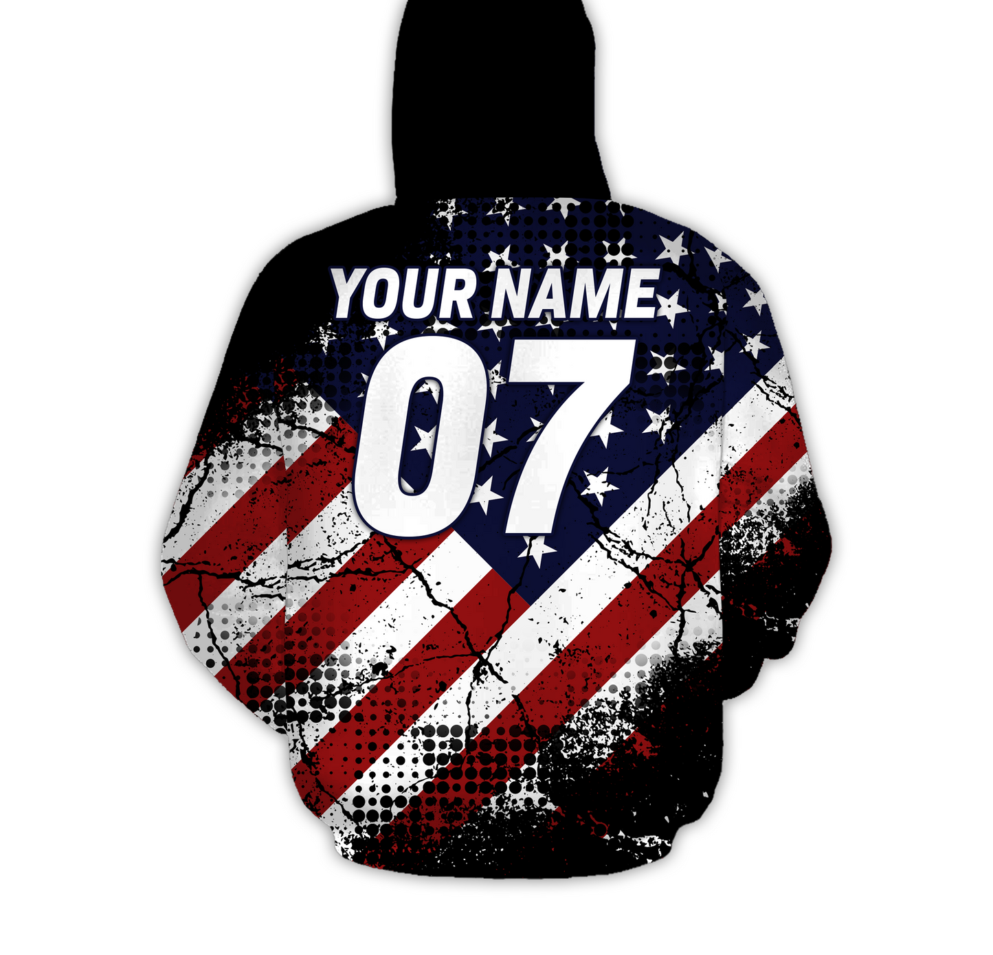 Custom ATV Motocross Hoodie Patriotic Men Women American Flag Quad Bike Hooded Jersey PDT911