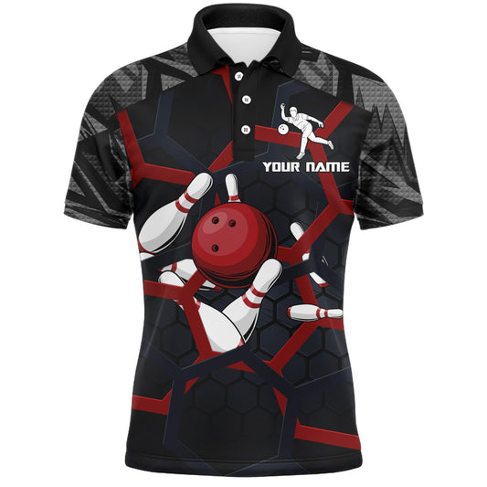 Custom Bowling Polo Shirt For Men Camo Bowling Jersey Bowling Team League Shirts BDT196
