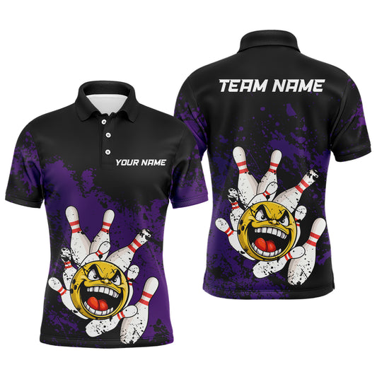 Custom American Bowling Shirt Men Funny Bowling Jersey Team League Bowling Polo Shirt BDT232