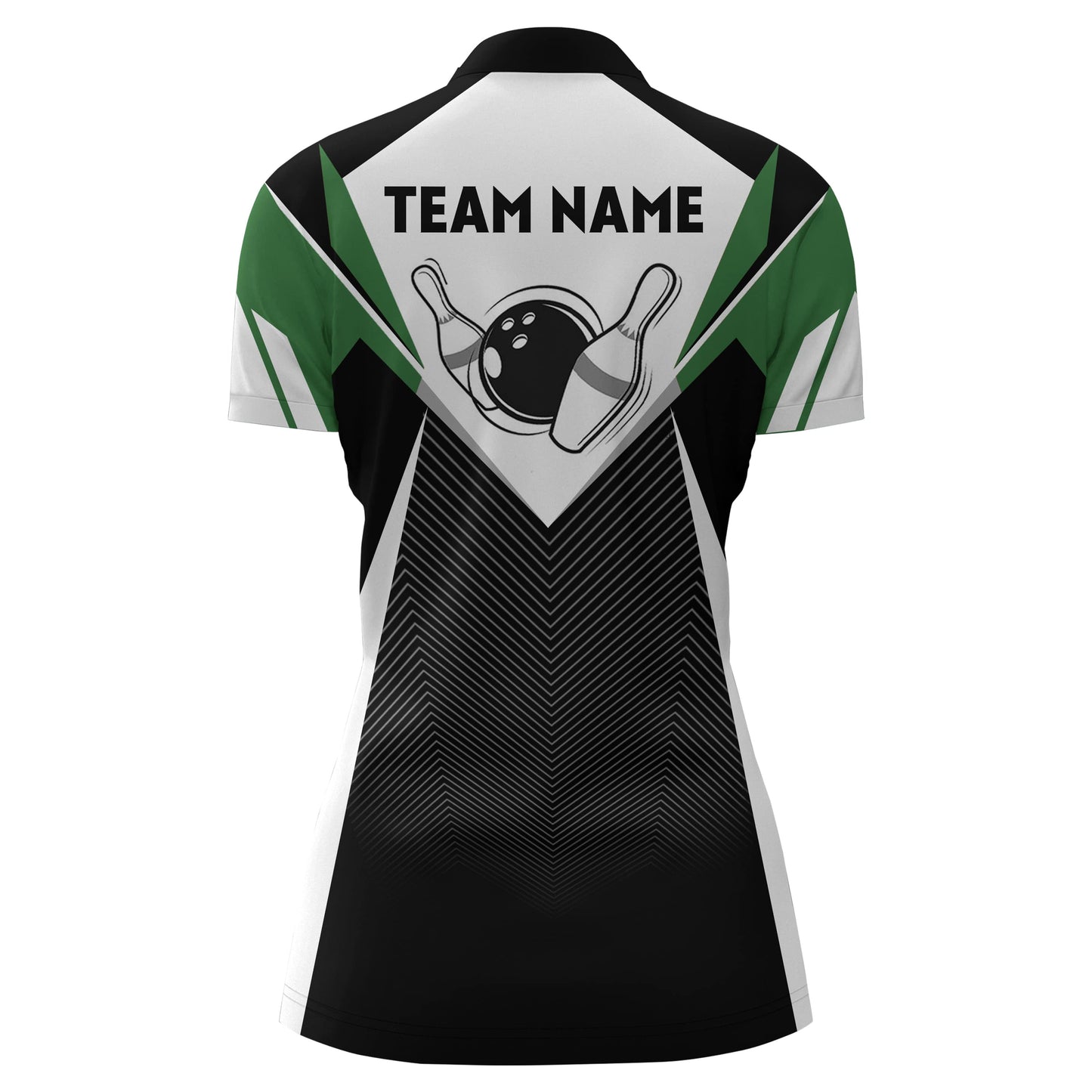 Personalized Bowling Shirt For Women Custom Bowling Quarter-Zip Shirt Green Bowling Jersey BDT252