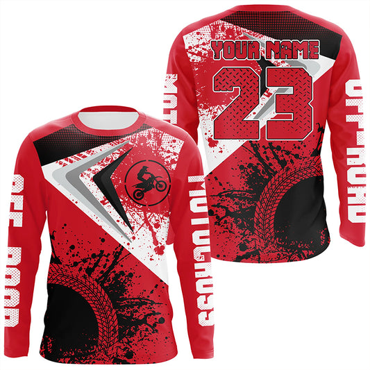 Motocross Jersey Red Custom Dirt Bike Shirt For Kid Men Women Off-road Racing Shirt XM311