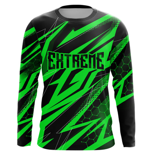 Motocross Jersey Kid Men Women Upf30+ Green Racing Dirt Bike Shirt Off-Road Motorcycle XM286