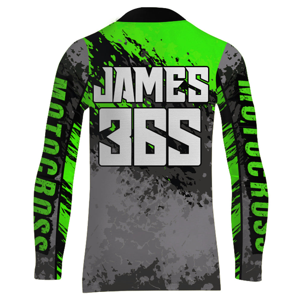 Motocross Racing Jersey Green Upf30+ Dirt Bike Shirt Men Women Kid MX Off-Road Jersey XM154