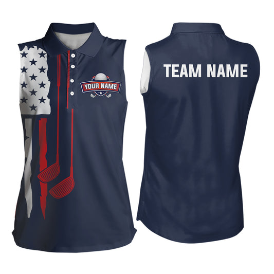 Custom American Flag Golf Polo Shirt Patriotic for Men Women US Golf Polo Shirt MMG53