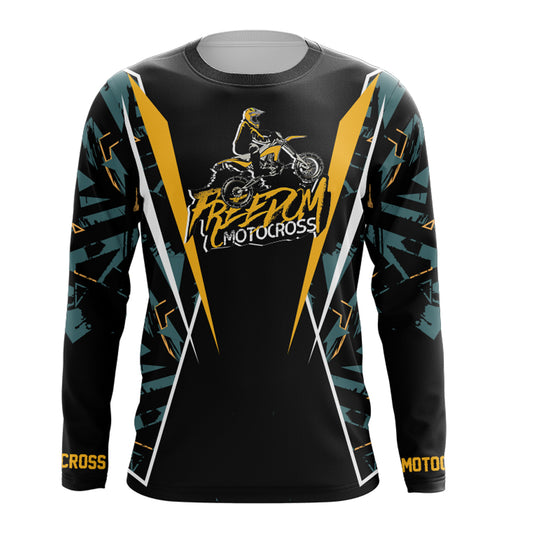 Motocross Jersey Men Kid UPF30+ Custom Dirt Bike Shirt Off-Road Racing Jersey Freepom XM01