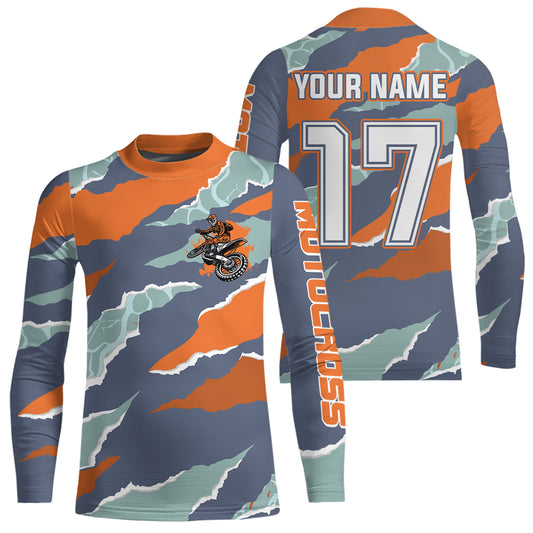 Camo Motocross Racing Jersey Dirt Bike Jersey Men Kid Women Off Road Shirt Long Sleeve XM386