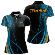 Load image into Gallery viewer, Custom Blue and Black Golf Polo Shirt for Men Women Golf Shirts Team Golf Apparel MMG24