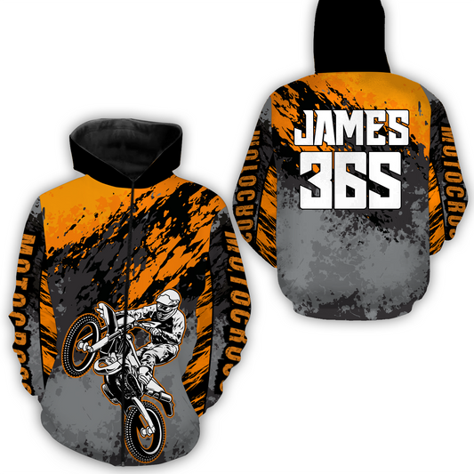 Orange Motocross Racing Hoodie Jersey For Men Women Dirt Bike Off-road Hoodie MH111