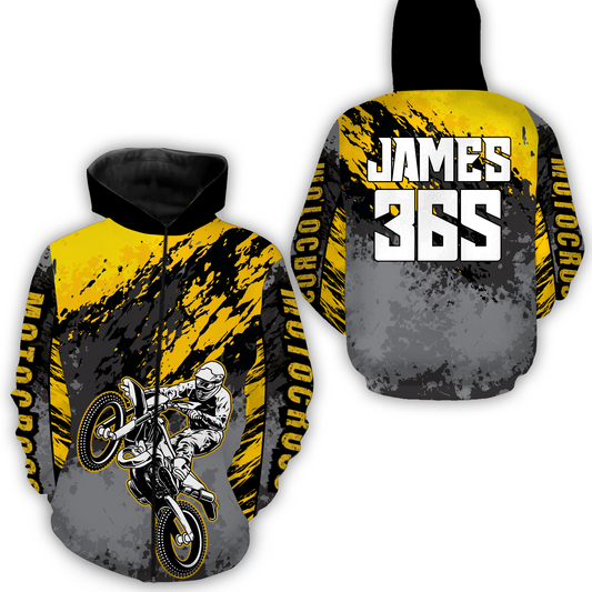 Yellow Motocross Racing Hoodie Jersey For Men Women Dirt Bike Off-road Hoodie MH111