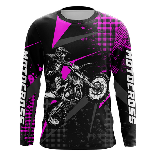Motocross Racing Jersey Men Women Kid Upf30+ Dirt Bike Shirt Youth Adult Off-Road Purple XM275