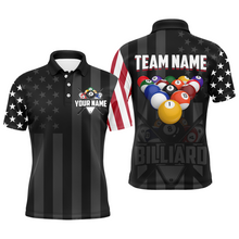 Load image into Gallery viewer, US Flag Billiard Shirt Billiard Jersey for Men Billiard Gifts for Men Team Polo & 1/4 Zip NNT21