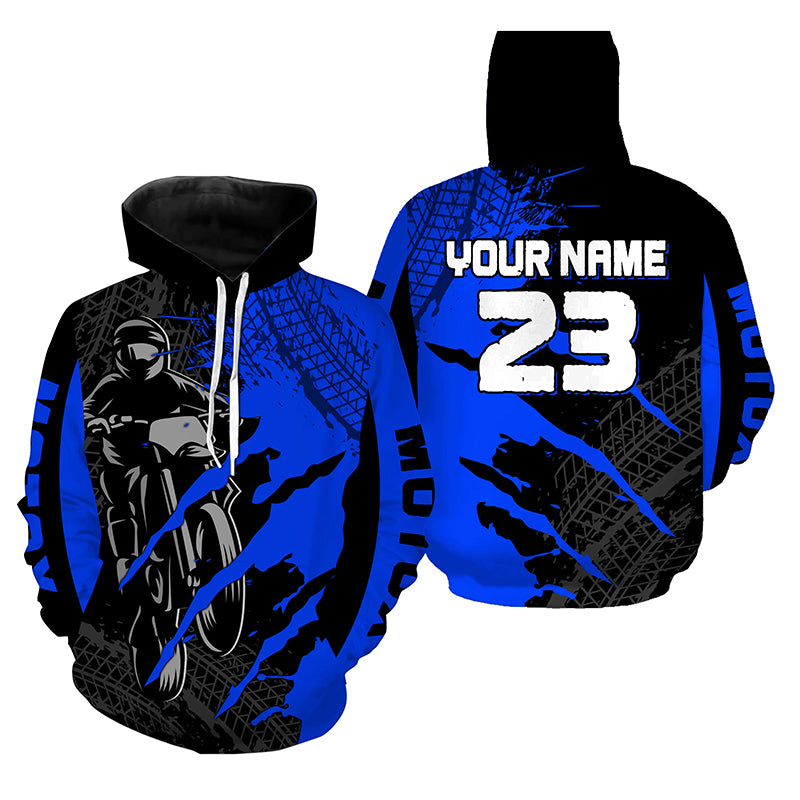 Custom Blue Motocross Jersey for Men Women Upf30+ Dirt Bike Shirt Motorcycle Jersey| CTP67