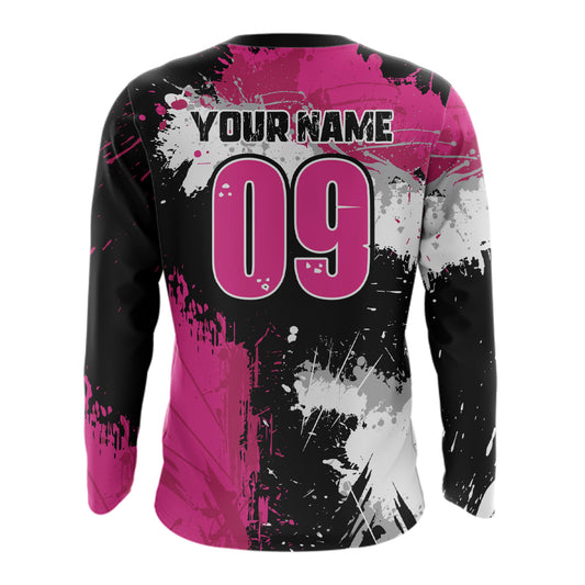 Adult&Kid Pink Custom Motocross Jersey UPF30+ MX Racing Dirt Bike Racewear| CTP34