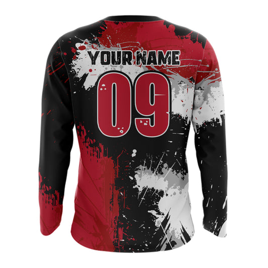 Adult&Kid Red Custom Motocross Jersey UPF30+ MX Racing Dirt Bike Racewear| CTP34