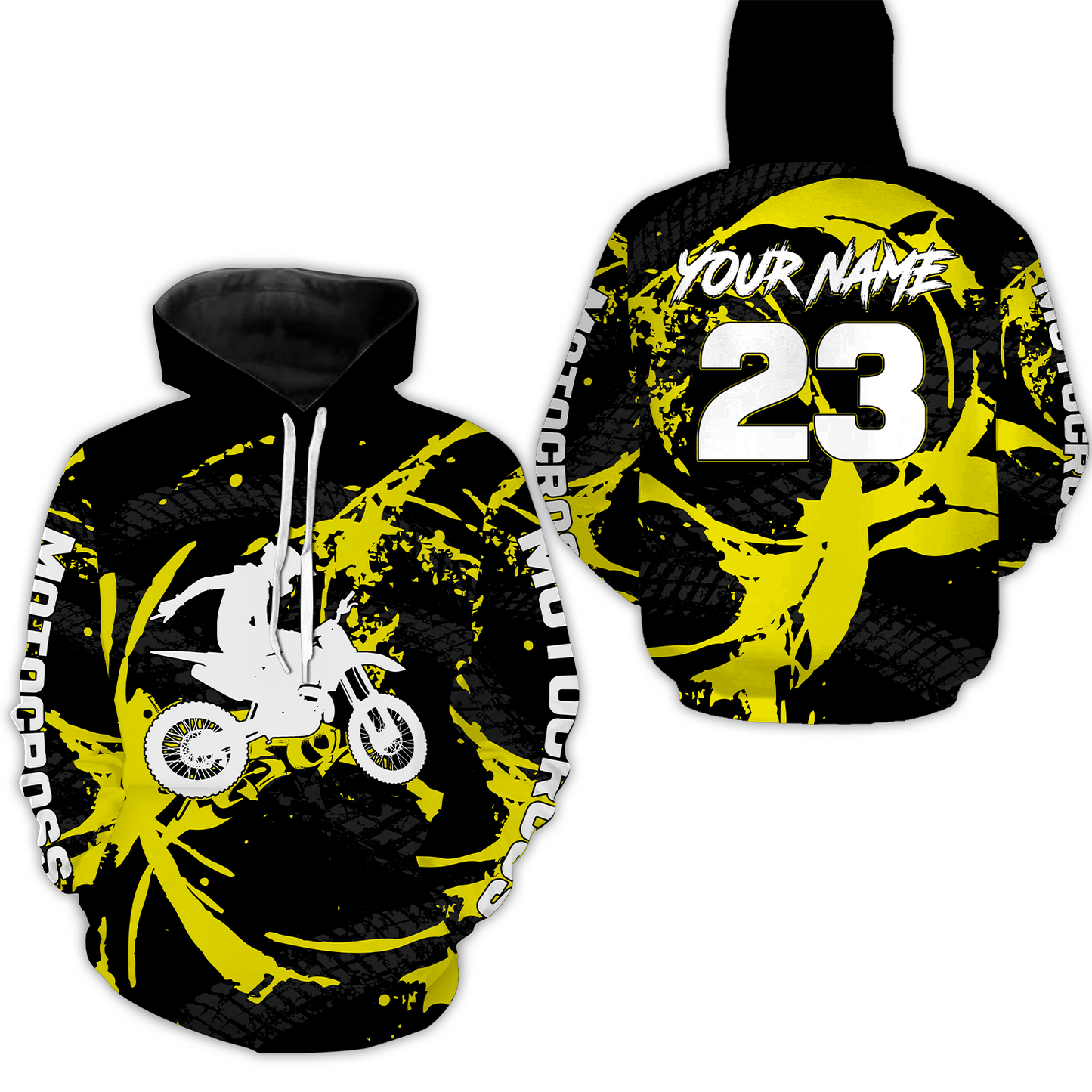 Custom Dirt Bike Jersey Yellow Motocross Jersey Upf30+ Mens Women Racing Shirt| CTP28