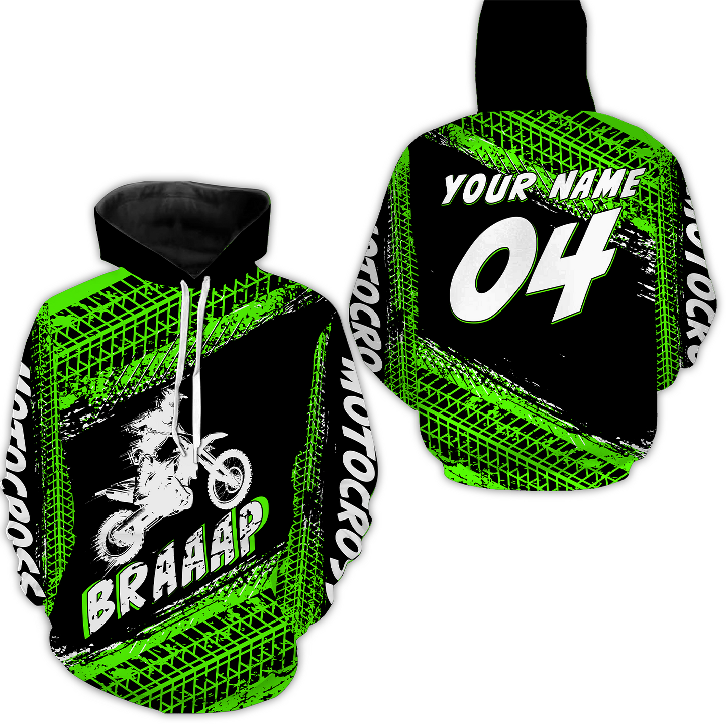 Custom Dirt Bike Jersey Green Motocross Jersey Upf30+ Mens Women Racing Shirt| CTP27