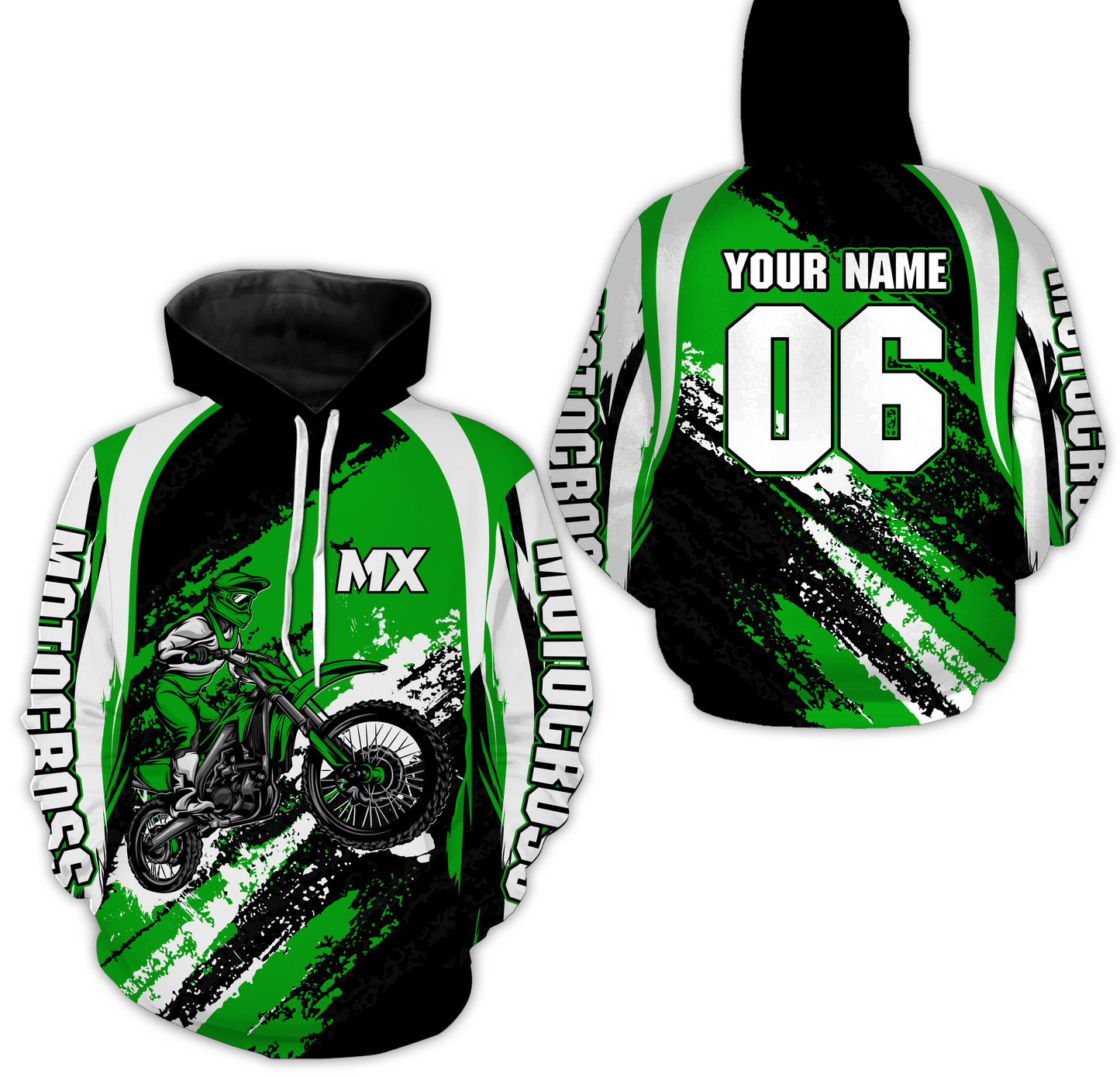 Custom Motocross Jersey Green Dirt Bike Clothes Upf30+ Mens Women Motorcycle Jersey| CTP59