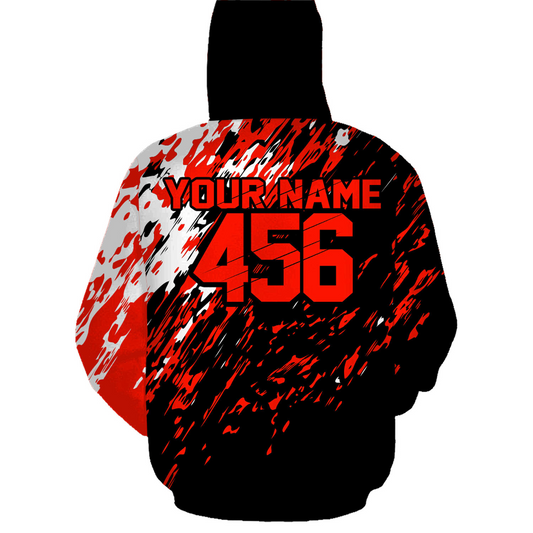 Custom Dirt Bike Hoodie Red Motocross Hoodie Mens Women Motocross Hooded Jersey| CTP20