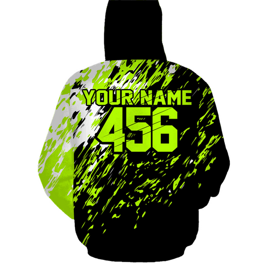 Custom Dirt Bike Hoodie Green Motocross Hoodie Mens Women Motocross Hooded Jersey| CTP20