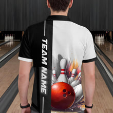 Load image into Gallery viewer, Custom Bowling Jersey for Men Bowling Gifts for Men Bowling Team Shirts with Name Polo & 1/4 Zip HNT25