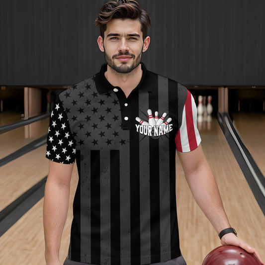 Eagle Bowling Polo Shirt Custom Bowling Jersey for Men Bowling Team League QZT51