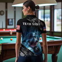 Load image into Gallery viewer, Funny Blue Shark Ball Pool Billiard for Women Billiard Shirts Polo & 1/4 Zip Shirt Team NNT18