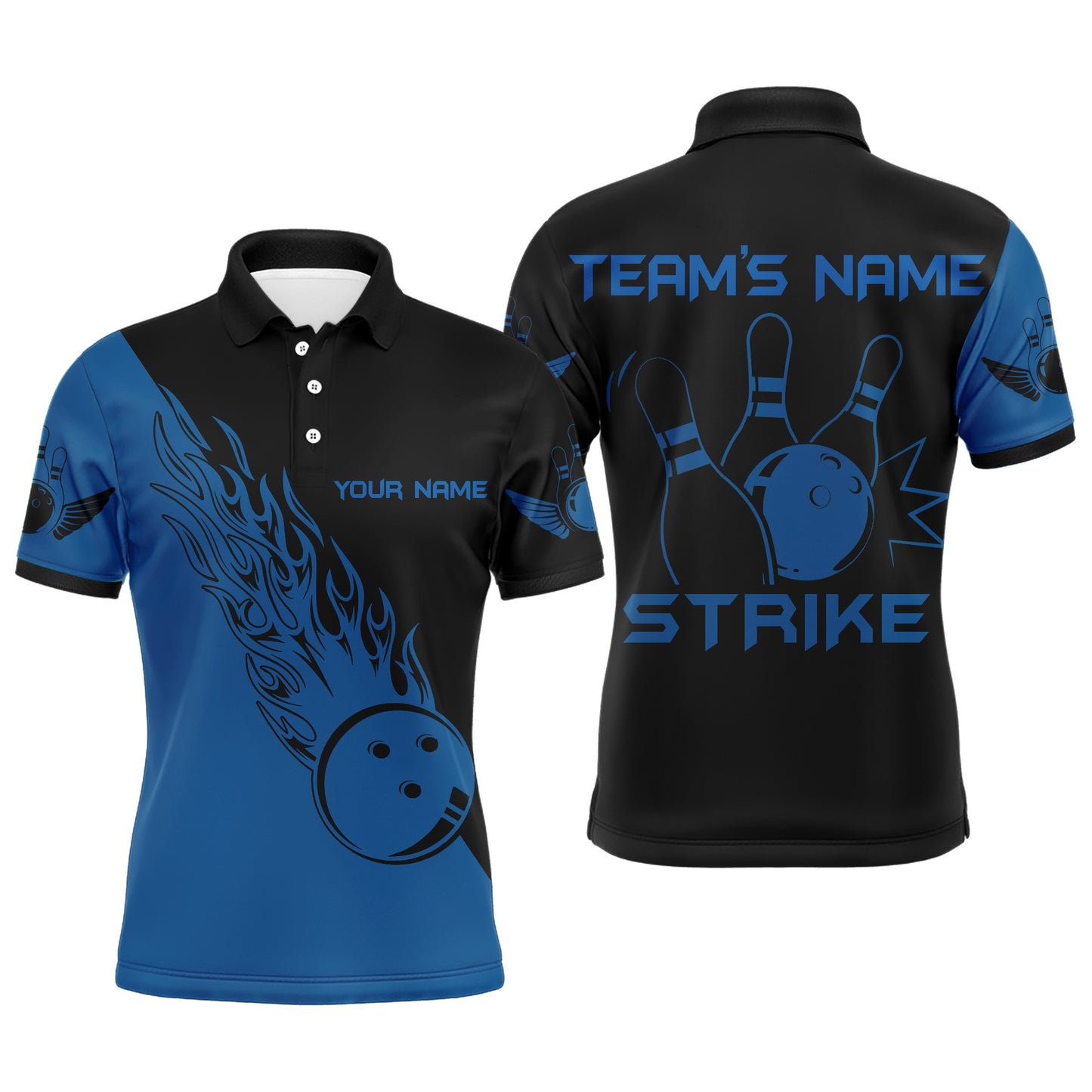 Strike Bowling Polo Shirt For Men Custom Bowling Jersey Bowing Team Shirts BDT192