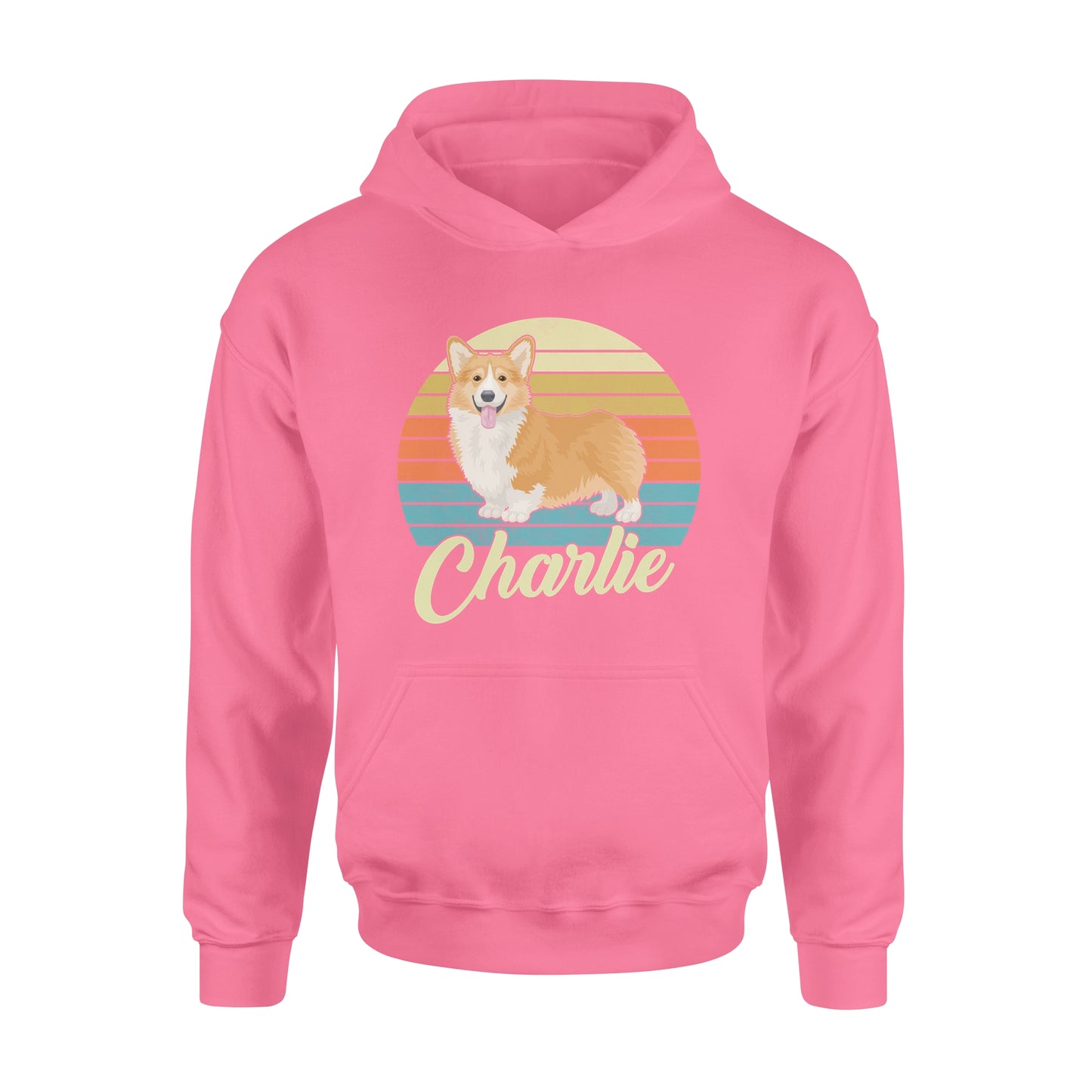 Custom name awesome Corgi 1970s vintage retro personalized gift - Standard Hoodie