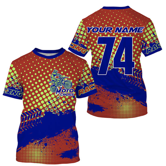 Custom Motocross Kid Men Women Jersey UPF30+ Extreme Dirt Bike Off-Road Shirt Motorcycle PDT374