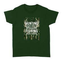 Load image into Gallery viewer, Hunting solves most of my problems, fishing solves the rest camo American flag D01 NQS3034 Women's T-shirt