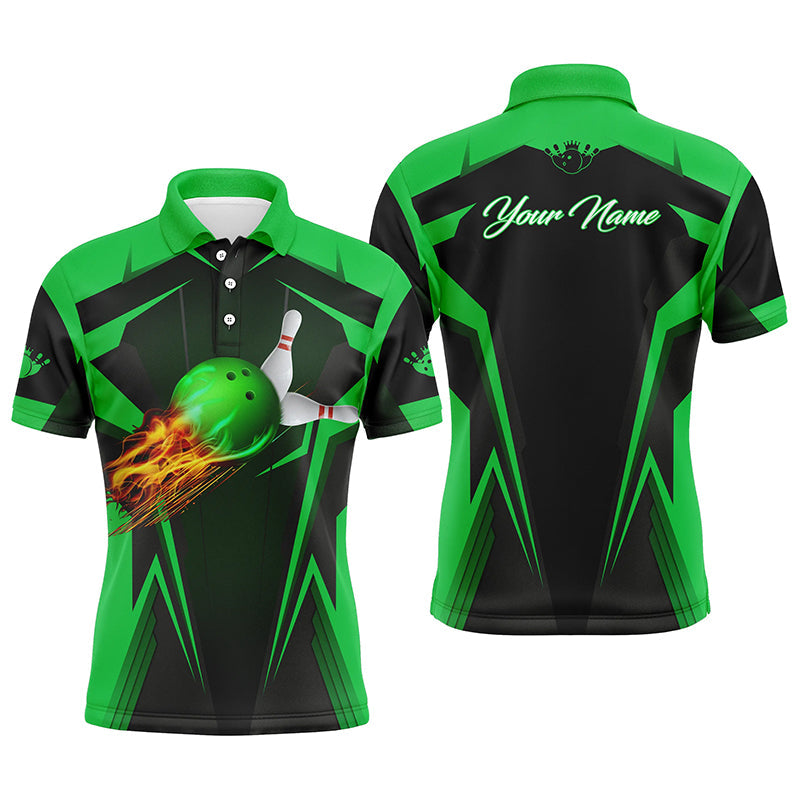 Custom bowling shirt for men – personalized team jersey front view