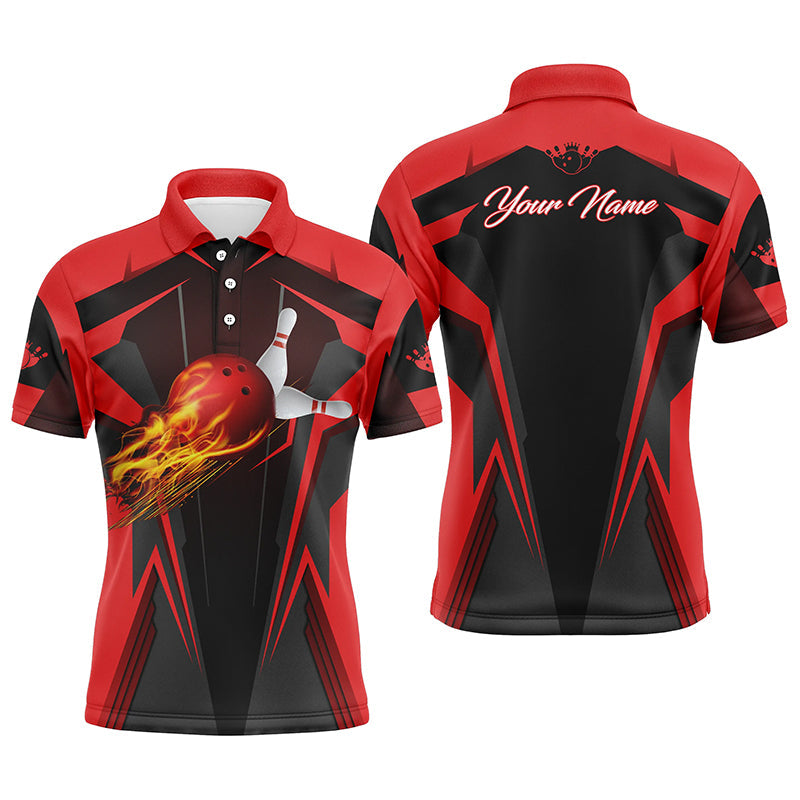 Custom bowling shirt for men – personalized team jersey front view