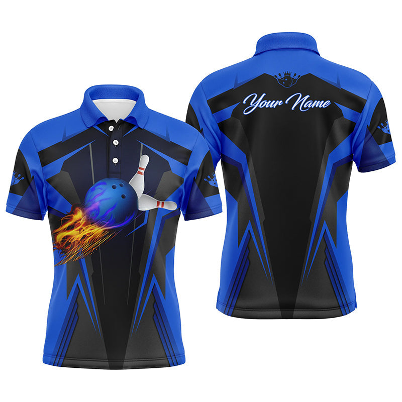 Custom bowling shirt for men – personalized team jersey front view