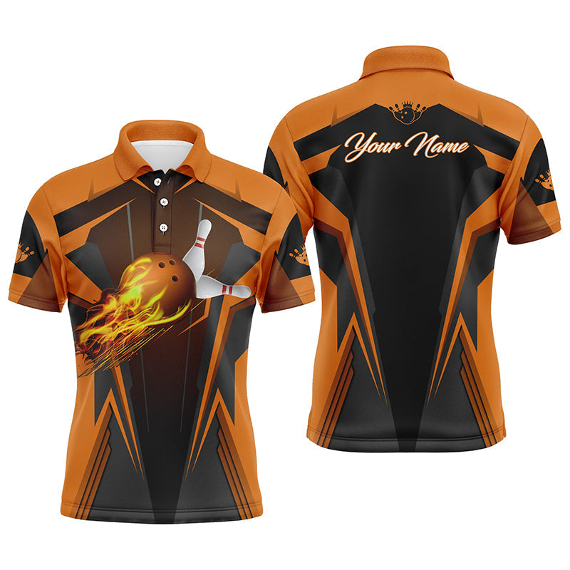 Custom bowling shirt for men – personalized team jersey front view