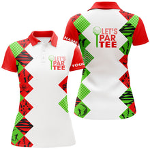 Load image into Gallery viewer, Women's golf polo shirts custom Let's par tee Christmas golf tops for women, golfing gifts jerseys NQS6859