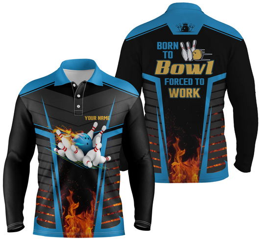 personalized bowling shirt for men – custom name design side view