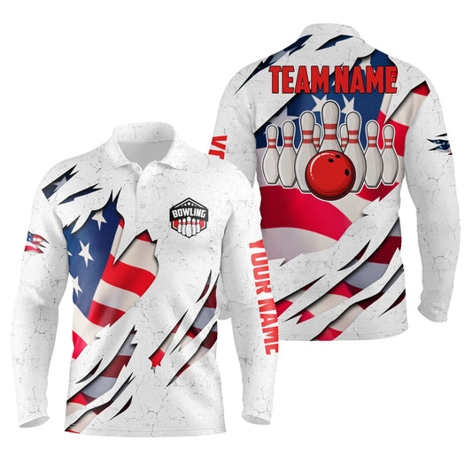 personalized bowling shirt for men – custom name design side view