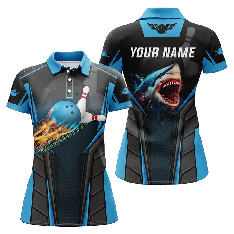 Custom bowling shirt for women – personalized team jersey front view