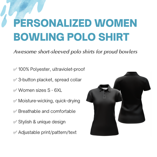 Pink Bowling Polo Shirt For Women Seamless Pattern Bowling Jersey Custom Bowling Team Shirt BDT104