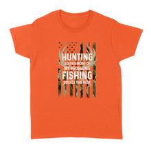 Load image into Gallery viewer, Hunting solves most of my problems, fishing solves the rest camo American flag D01 NQS3034 Women's T-shirt