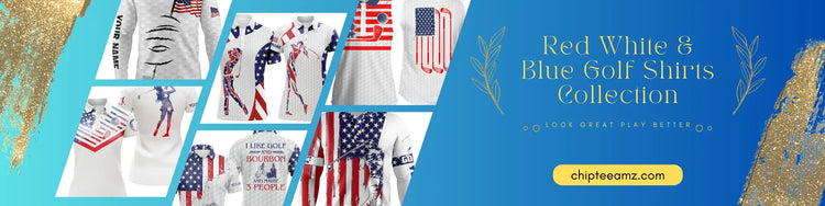 red white and blue golf shirts 
