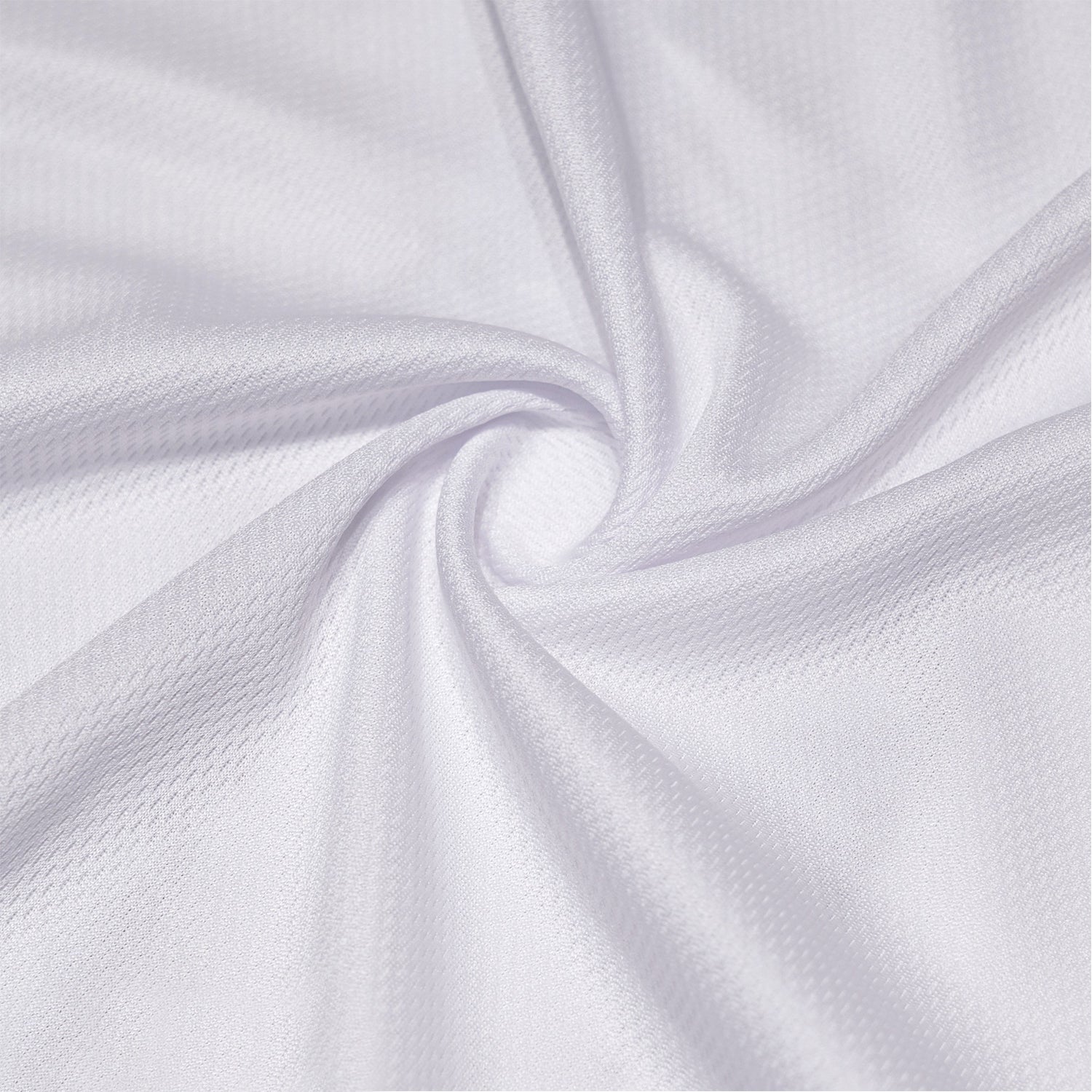 Soft breathable polyester fabric texture view for custom polo shirt and 1/4 zip jersey.