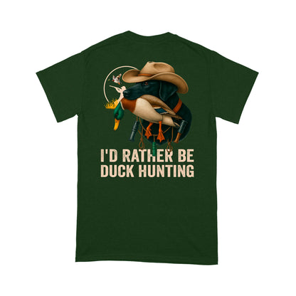 I'd Rather Be Duck Hunting Black Labs Hunting Dog Men T-shirt FSD4701