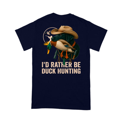 I'd Rather Be Duck Hunting Black Labs Hunting Dog Men T-shirt FSD4701