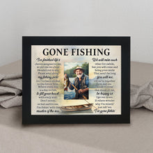 Load image into Gallery viewer, Gone Fishing Memorial Shadow Box, Gone Fishing in Heaven, Fishing in Memory Loss of Loved One TND6