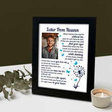Load image into Gallery viewer, Memorial Shadow Box Letter from Heaven Sympathy Picture Frame Gifts for Loss of Loved One 2x3 Photo TND7