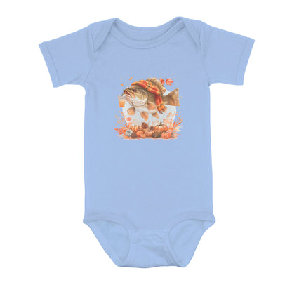 Cute Fish Enjoy The Autumn Fall Fishing Infant Fishing Shirts, Thanksgiving Baby Onesie IPHW7149