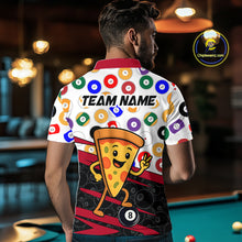 Load image into Gallery viewer, Person wearing a colorful shirt with a pizza design and 'Team Name' text in a casual setting.