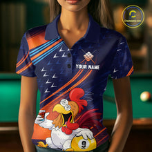 Load image into Gallery viewer, Funny Chicken Billiard Shirts for Women Custom 9 Ball Billiard Jersey Pool Shirt BHT12